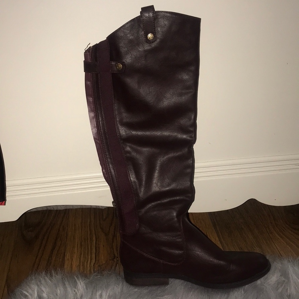 Barely used burgundy over the knee boots!